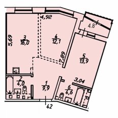 Квартира 65,3 м², 2-комнатная - изображение 4