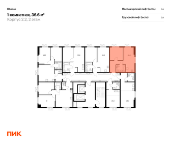 Квартира 36,6 м², 1-комнатная - изображение 2