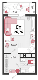 26,8 м², 1-комнатная квартира 4 602 720 ₽ - изображение 14