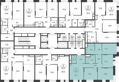 93 м², 4-комнатная квартира 26 500 000 ₽ - изображение 90