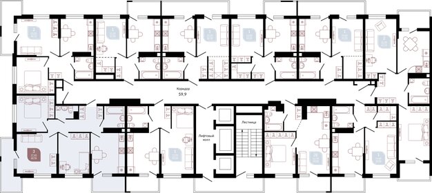 Квартира 68,3 м², 3-комнатная - изображение 2