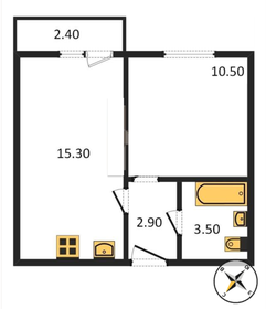 Квартира 32,9 м², 1-комнатная - изображение 1