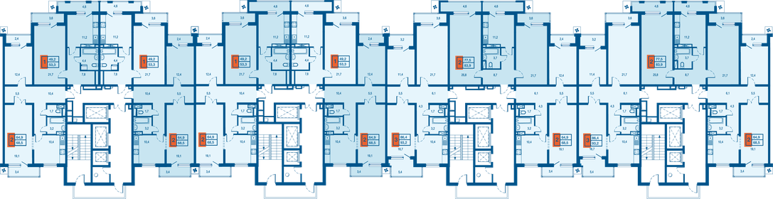 64,9 м², 2-комнатная квартира 8 729 050 ₽ - изображение 25