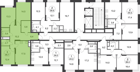 88 м², 3-комнатная квартира 21 188 870 ₽ - изображение 24