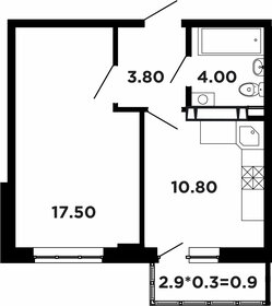 Квартира 37 м², 1-комнатная - изображение 1