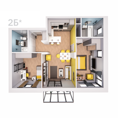 Квартира 73,4 м², 2-комнатная - изображение 4