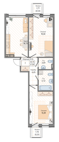 Квартира 67,8 м², 2-комнатная - изображение 1