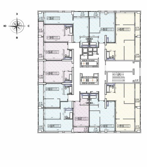 69,8 м², 2-комнатная квартира 15 390 000 ₽ - изображение 73