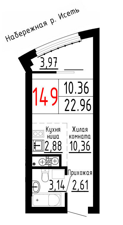 Варианты планировок ЖК «ЛУВР» - планировка 5