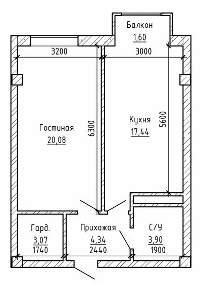 64 м², 1-комнатная квартира 3 300 010 ₽ - изображение 40