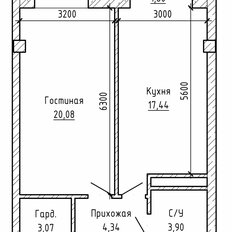 Квартира 49 м², 1-комнатная - изображение 1