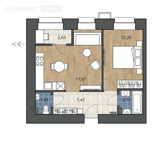 74,6 м², квартира-студия 7 250 000 ₽ - изображение 63