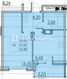 Квартира 32,9 м², 1-комнатная - изображение 1