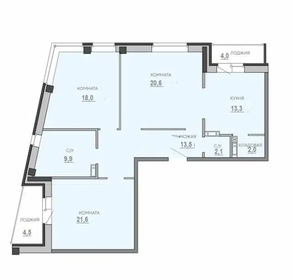 116 м², 3-комнатная квартира 15 080 000 ₽ - изображение 91