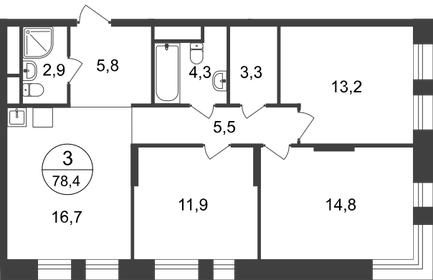77 м², 3-комнатная квартира 19 400 000 ₽ - изображение 77