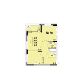 29,7 м², 1-комнатная квартира 3 120 600 ₽ - изображение 20