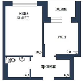 Квартира 39 м², 1-комнатная - изображение 1