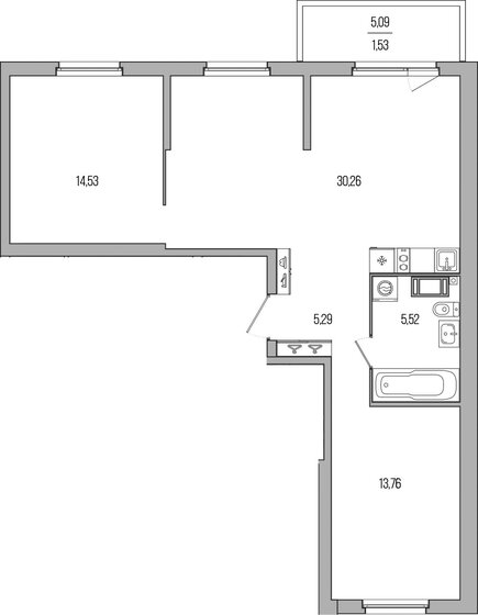 70,9 м², 2-комнатная квартира 11 635 000 ₽ - изображение 1