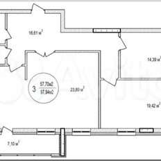 Квартира 97,5 м², 3-комнатная - изображение 2