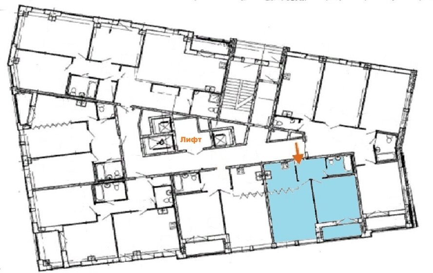 55,9 м², 2-комнатная квартира 14 450 000 ₽ - изображение 1