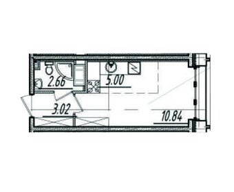 Квартира 21,5 м², студия - изображение 1