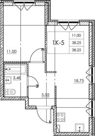 Квартира 38,3 м², 1-комнатная - изображение 1