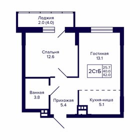 Квартира 42 м², 2-комнатная - изображение 1