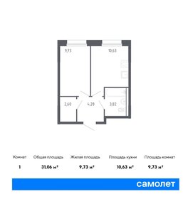 33,4 м², 1-комнатная квартира 3 850 000 ₽ - изображение 94