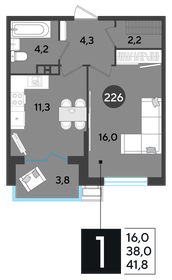 34,9 м², 1-комнатная квартира 5 300 000 ₽ - изображение 64