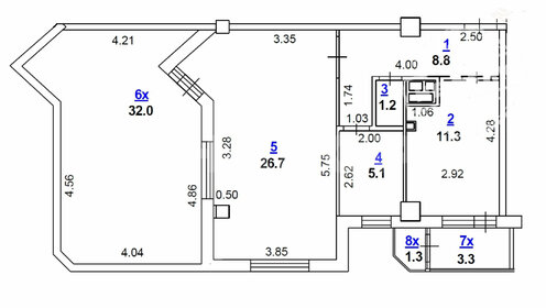 Квартира 53,1 м², 1-комнатная - изображение 1