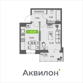 Квартира 32,4 м², 1-комнатная - изображение 1