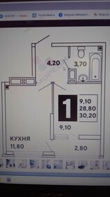 Квартира 30,2 м², 1-комнатная - изображение 1