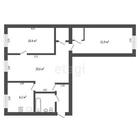 Квартира 57 м², 3-комнатная - изображение 5