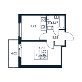 34 м², 1-комнатная квартира 5 770 800 ₽ - изображение 58