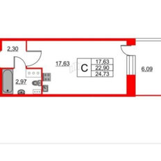 Квартира 24,7 м², студия - изображение 4