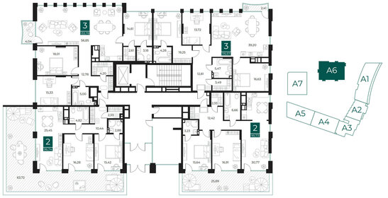 116,7 м², 3-комнатная квартира 16 803 360 ₽ - изображение 13