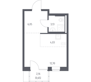 Квартира 26,6 м², студия - изображение 1