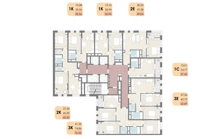 35,5 м², 1-комнатная квартира 7 885 440 ₽ - изображение 32