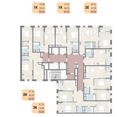 Квартира 35,6 м², 1-комнатная - изображение 3