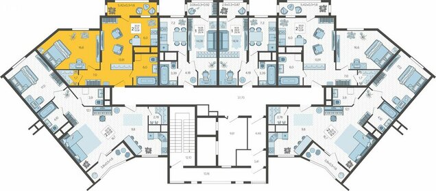 Квартира 51,9 м², 2-комнатная - изображение 1