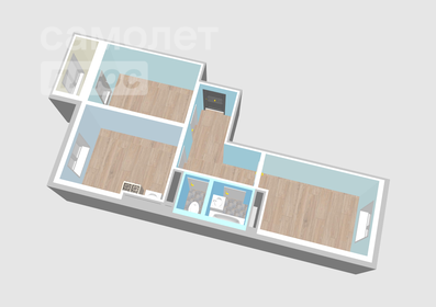 Квартира 56,6 м², 3-комнатная - изображение 3