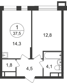 37,6 м², 1-комнатная квартира 12 382 180 ₽ - изображение 37