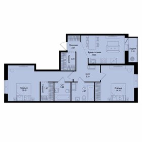 Квартира 68,1 м², 2-комнатная - изображение 1