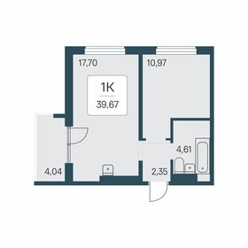Квартира 39,7 м², 1-комнатная - изображение 1