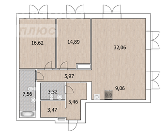 Квартира 98,4 м², 3-комнатная - изображение 1