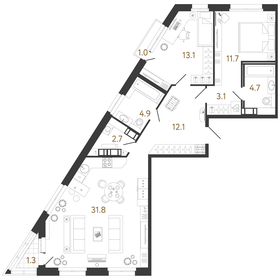 84,1 м², 2-комнатная квартира 26 892 808 ₽ - изображение 21