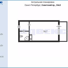 Квартира 24,9 м², студия - изображение 3