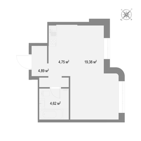 Квартира 33,5 м², 1-комнатная - изображение 1
