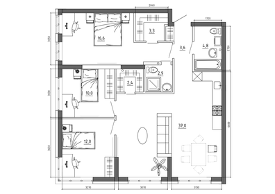 113,1 м², квартира-студия 11 310 000 ₽ - изображение 15