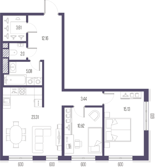 75,7 м², 2-комнатная квартира 27 733 290 ₽ - изображение 14